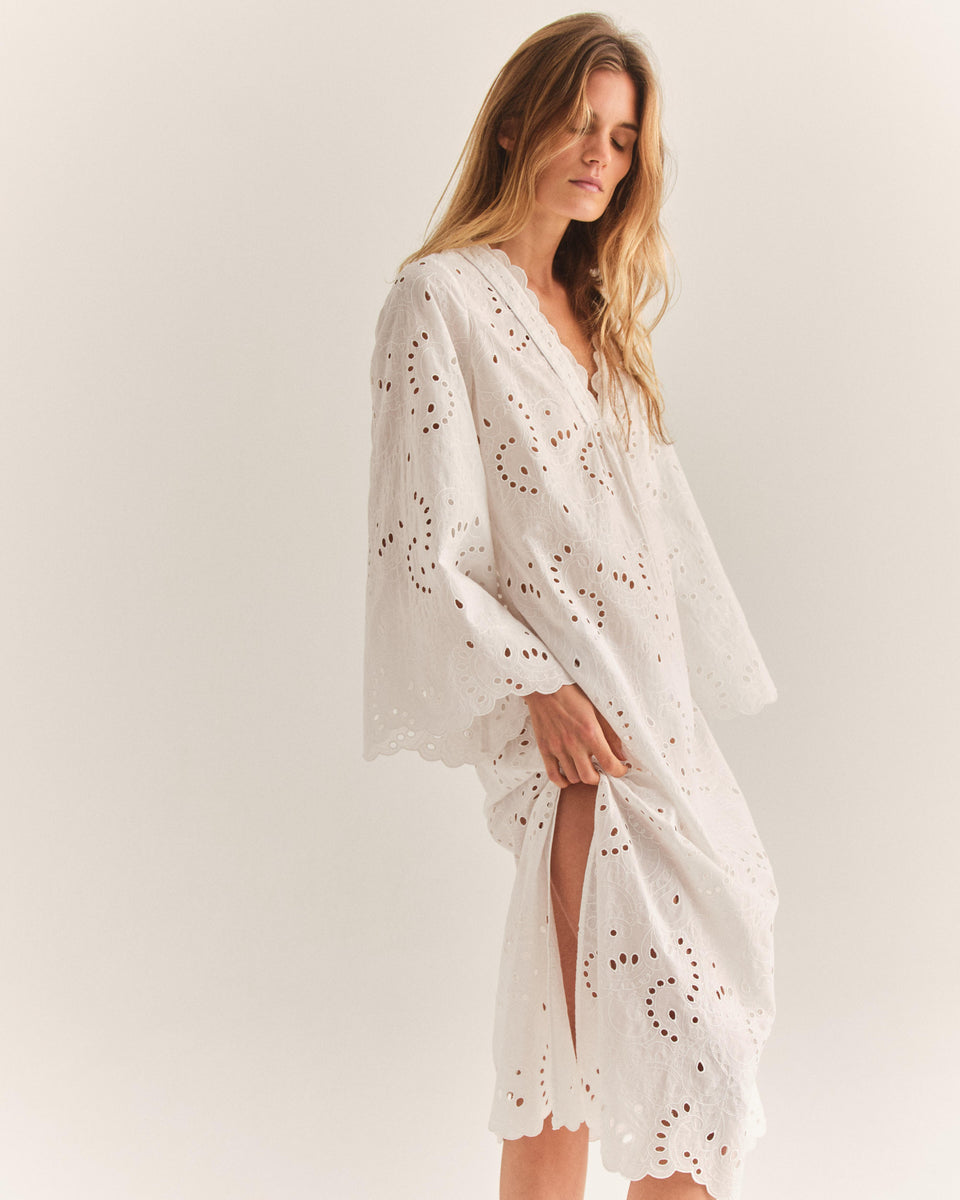 美品 Cristaseya WOOL CAFTAN DRESS ホワイト Blanca Caftan-Bright White – Cartolina