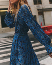 Regine Midi Dress-Blue San Lorenzo Paisley – Cartolina