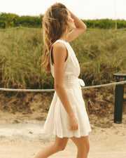 HER LIP TO Two-Tone Ribbon Romper Black x Ivory Size: M