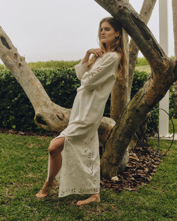 Athena Maxi Dress-Optic White