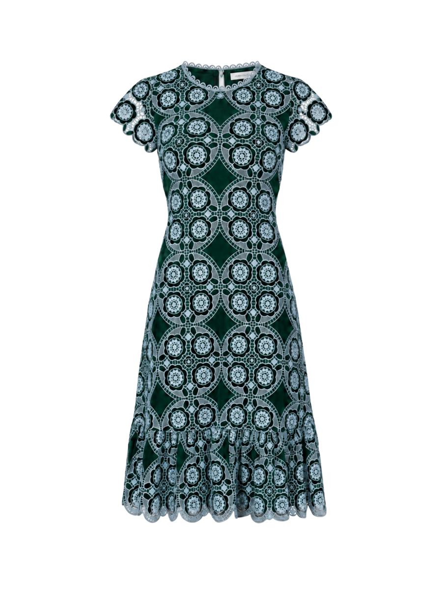Cartolina HO26 Waverly Lace Dress-Emerald