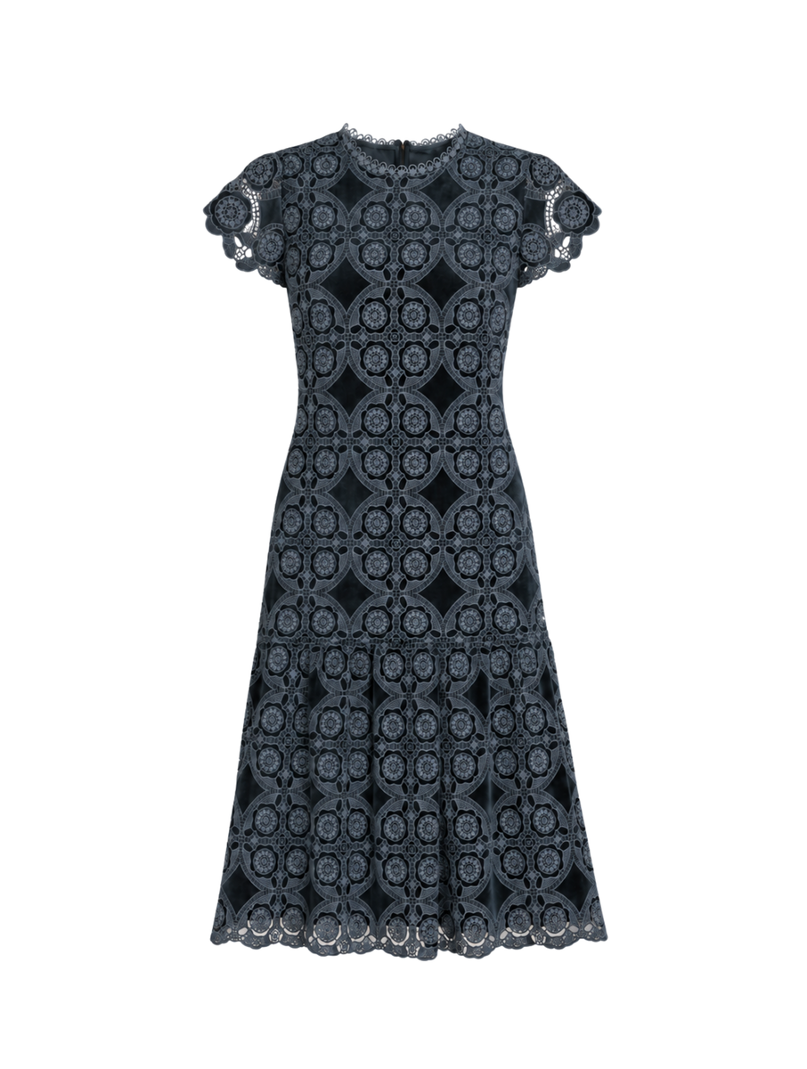 Cartolina HO26 Waverly Lace Dress-Midnight Grey