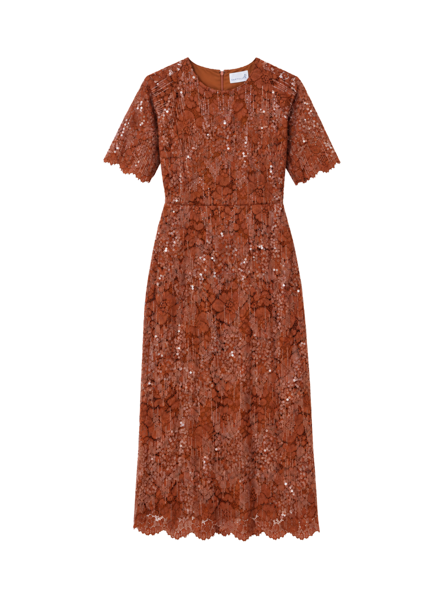 Cartolina HO26 Bobbi Lace Dress-Copper