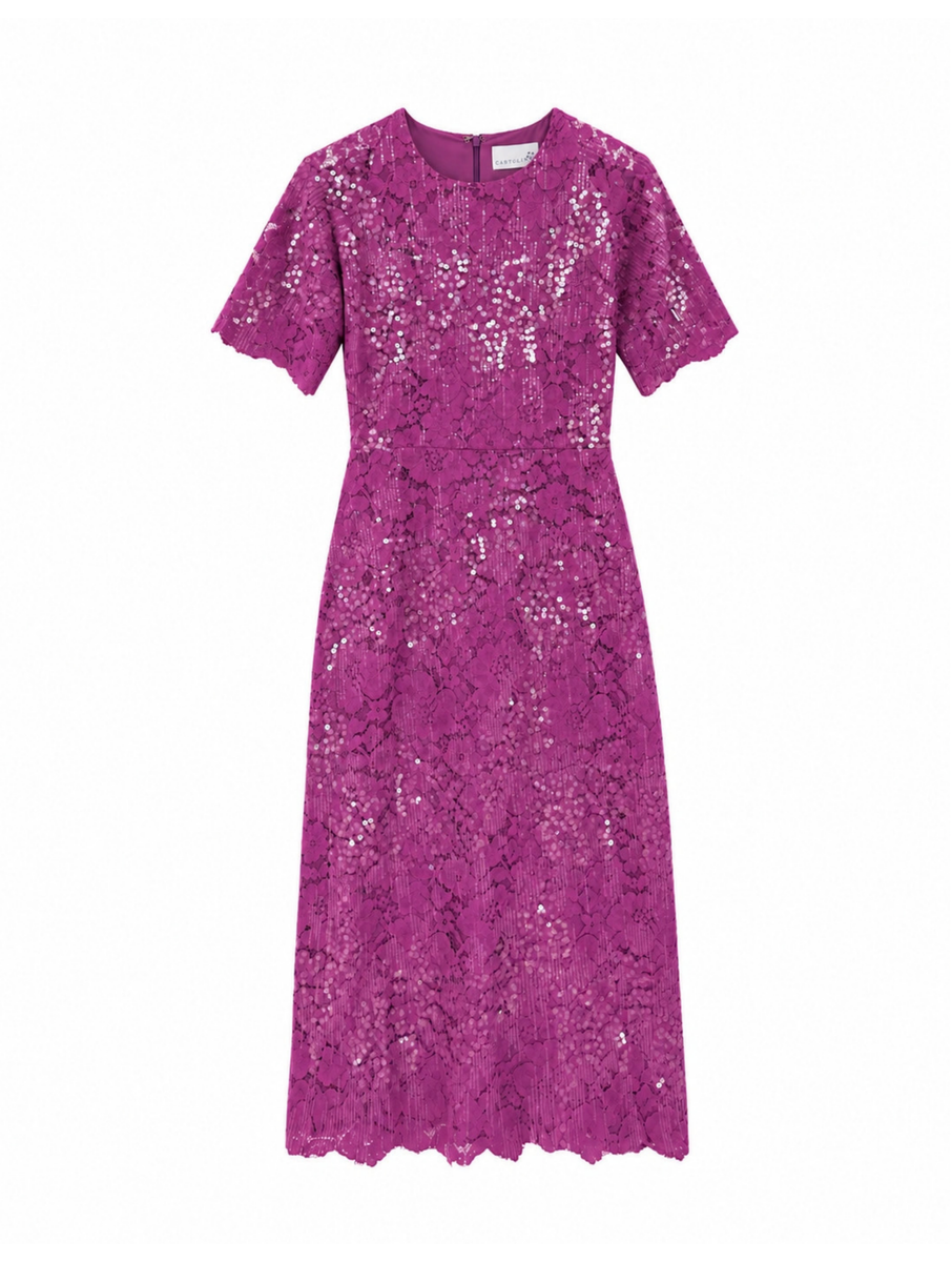Cartolina HO26 Bobbi Lace Dress-Orchid Purple