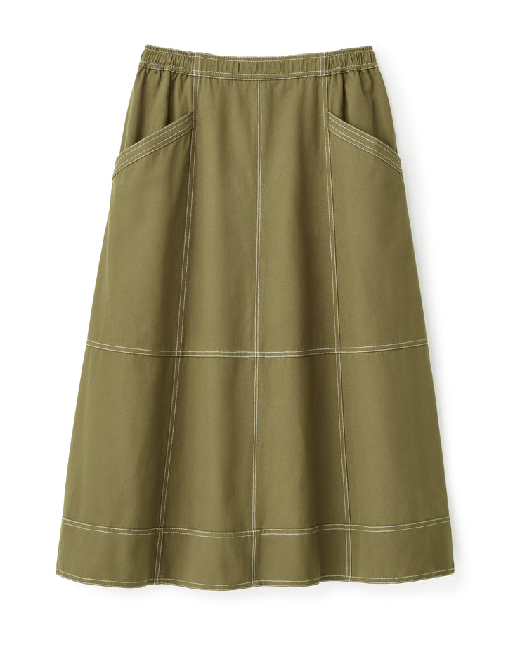 Alice Midi Skirt-Military Green – Cartolina