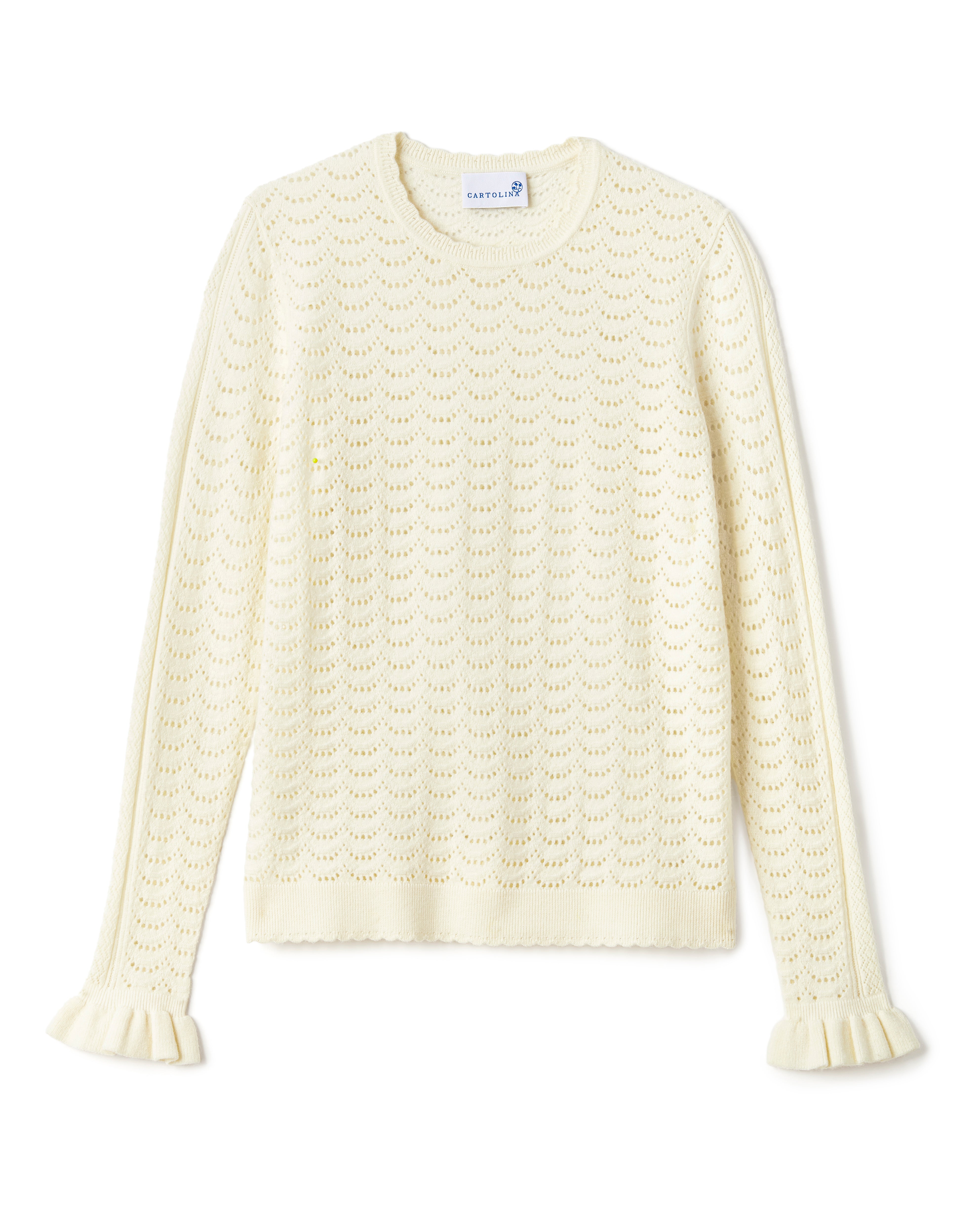 Angela Long Sleeve Sweater-Ivory