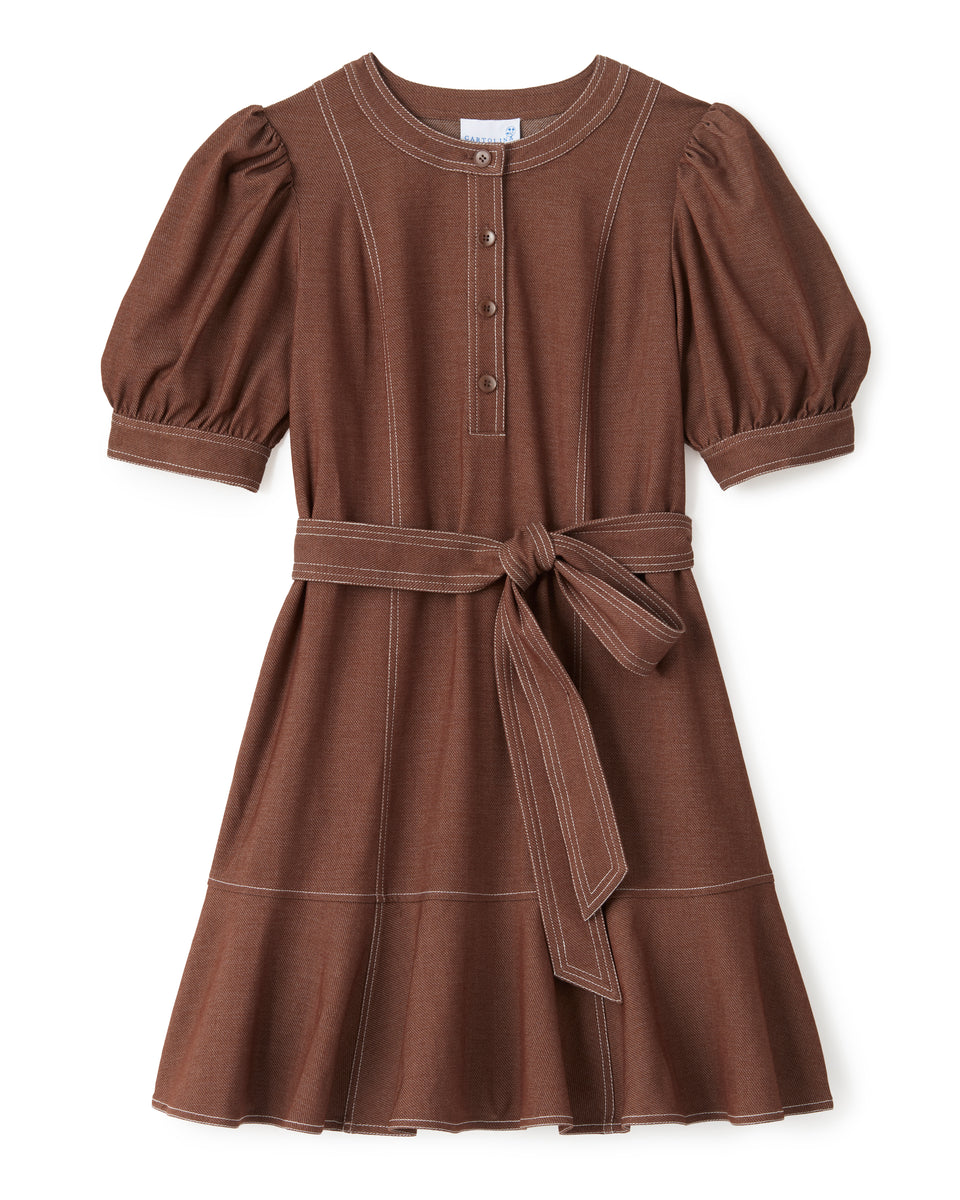 Bonnie Mini Dress-Mocha