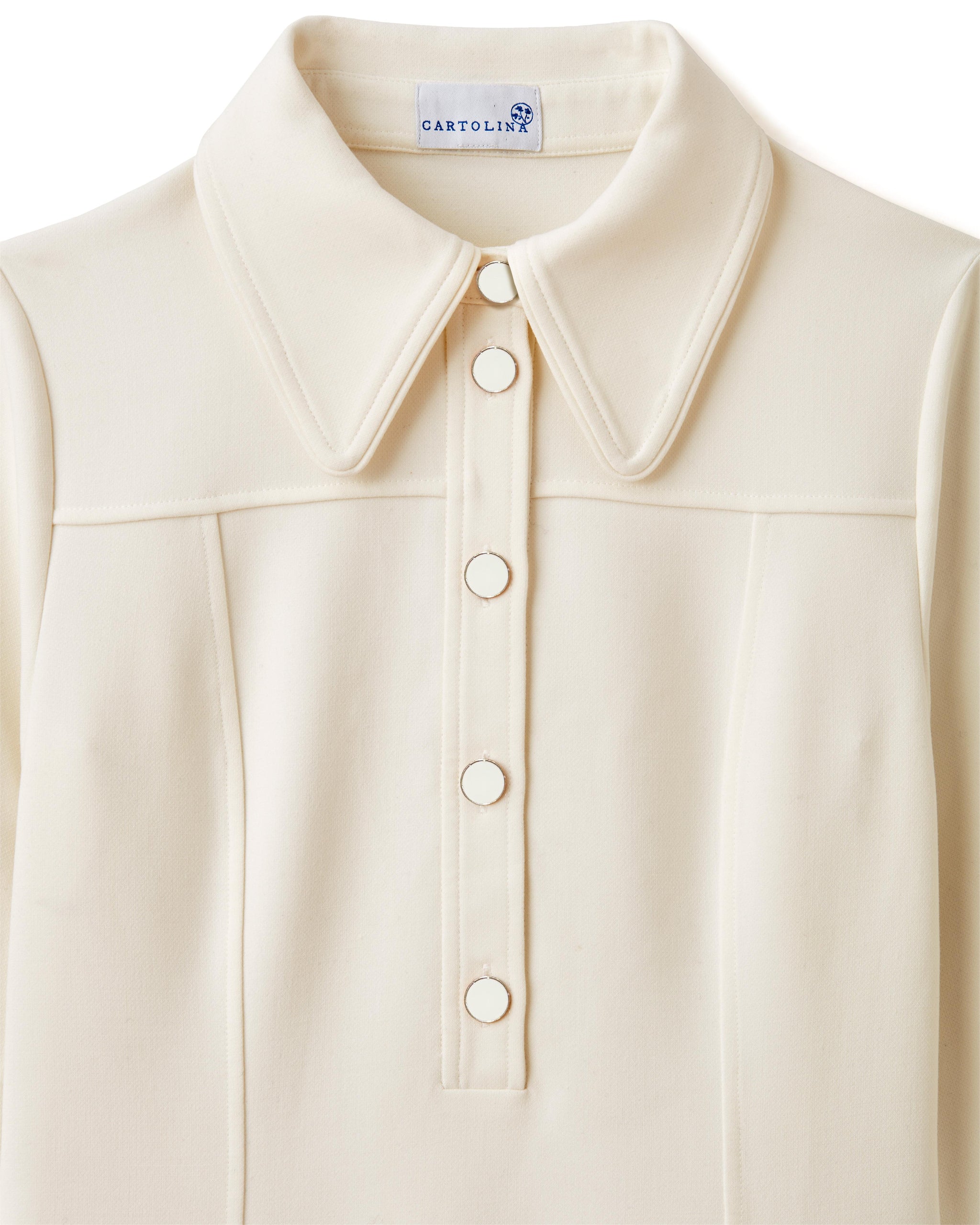 charlie holiday tuscany dress Ivory Satin Flower Dress with Long Sleeves main image 1