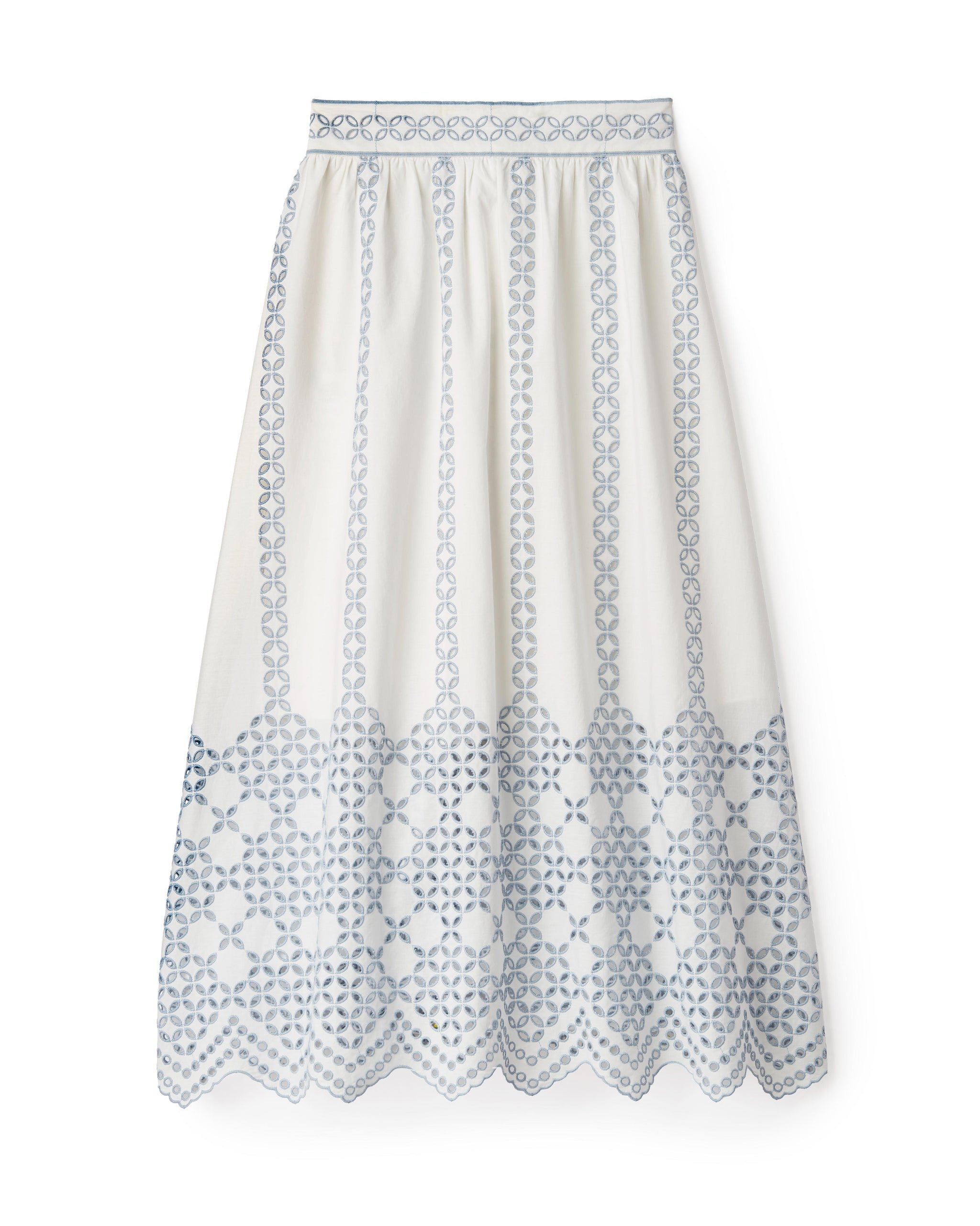 CELINE MIDI SKIRT-OPTIC WHITE – Cartolina