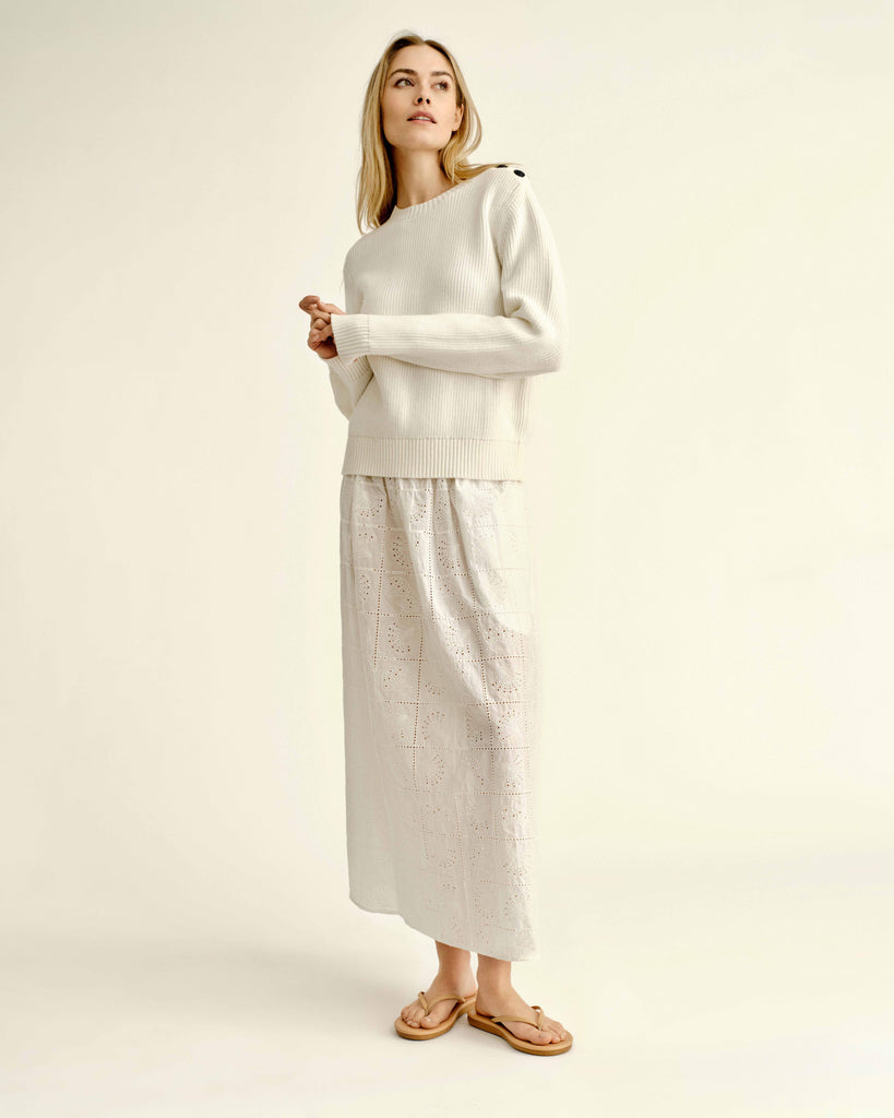 Celine Vintage linen skirt セリーヌ スカート リネン SU26 Celine Midi Skirt-Soft White – Cartolina