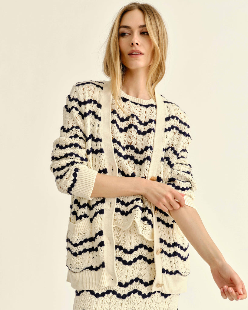SU26 Hadwen Cardigan-Beach Wave Stripe-Natural – Cartolina