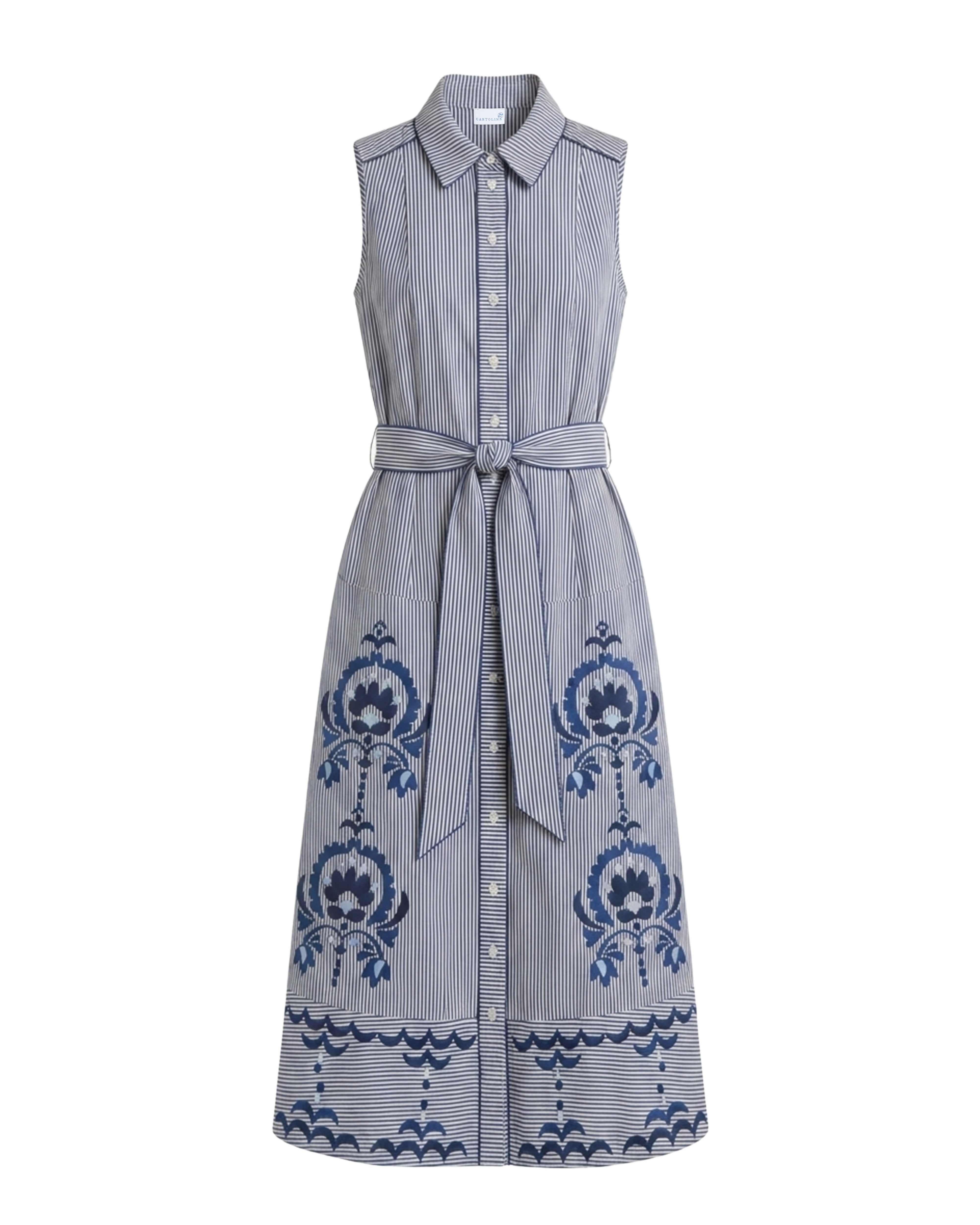 FA26 Francesca Dress-Parkside Floral Stripe M