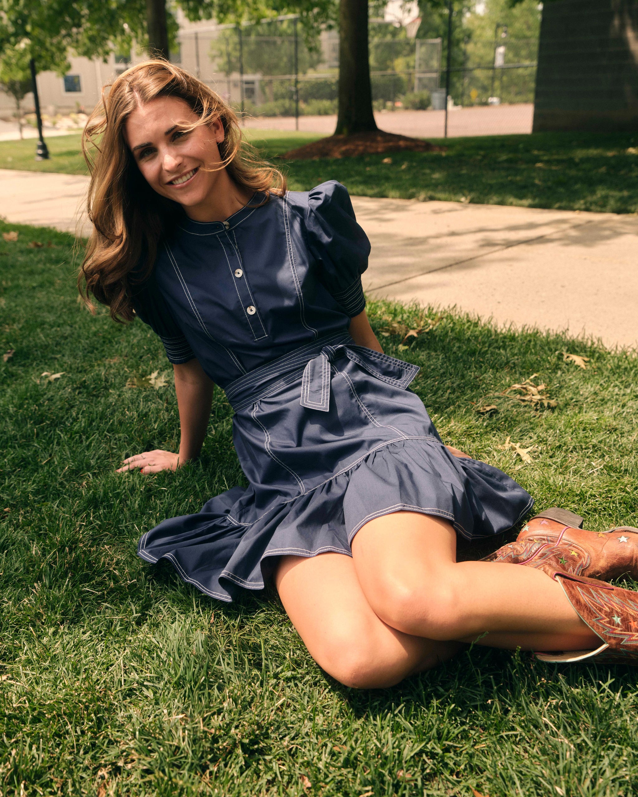 Bonnie Mini Dress-Navy – Cartolina