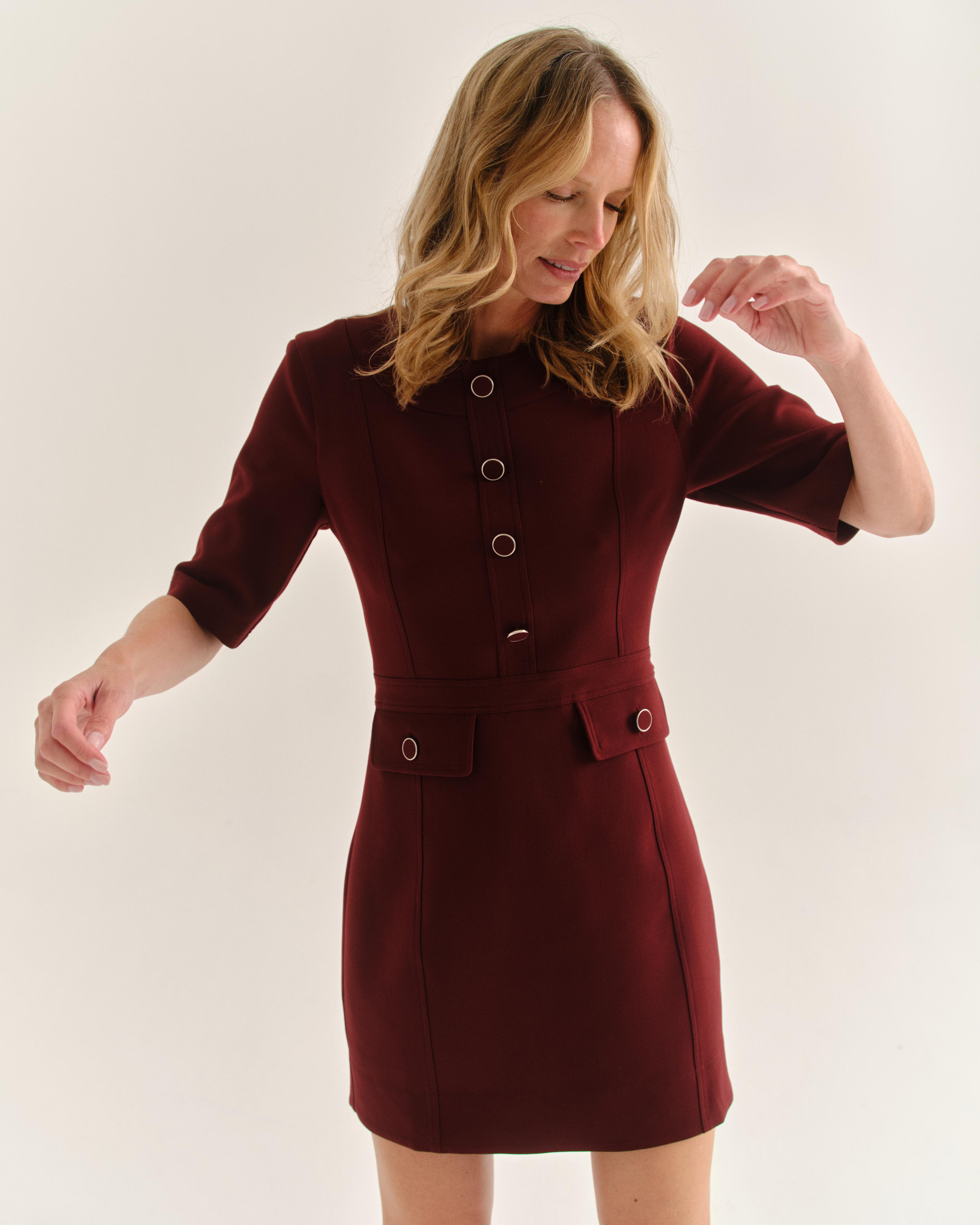 Salem Dress-Wine Cartolina Salem Dress-Wine Cartolina