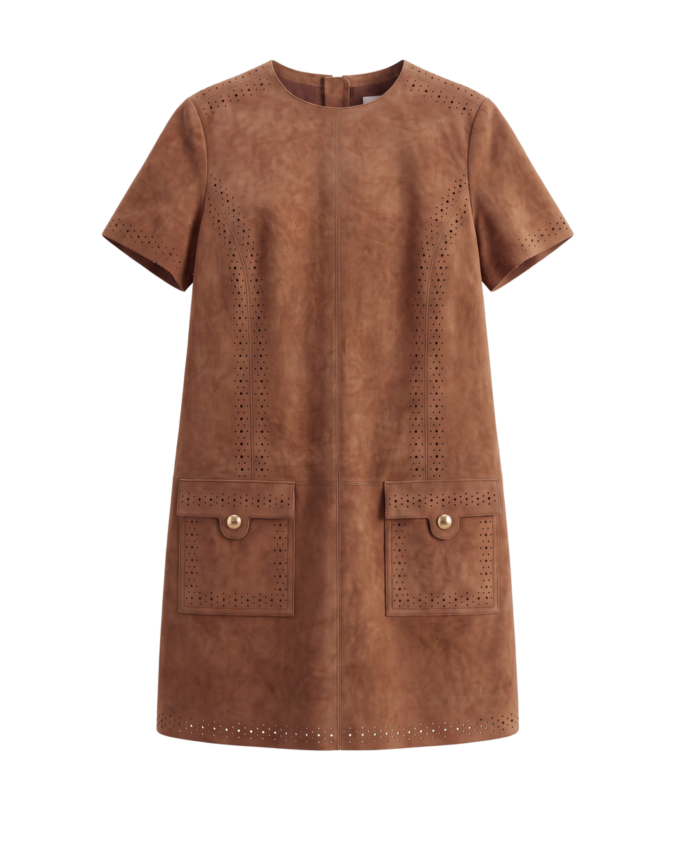 Cartolina FA26 Madison Dress-Chestnut