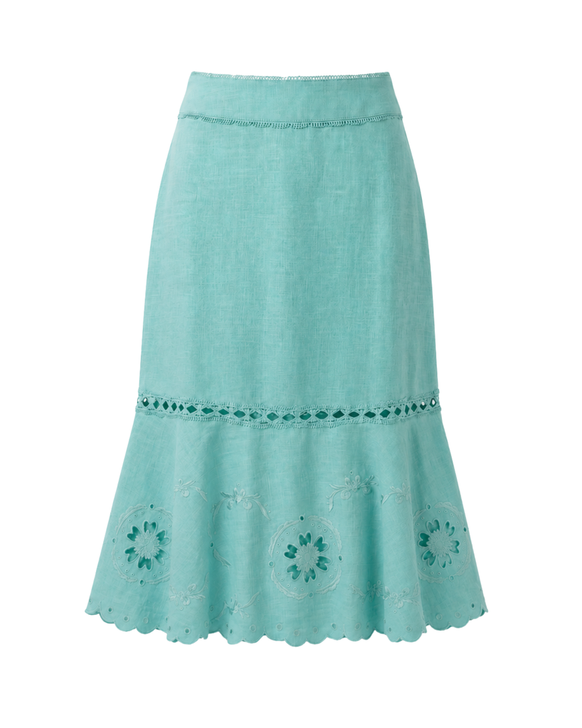 完売品　Mikio Sakabe⭐︎Embroidery Pleats Skirt FA26 Georgia Skirt-Parkside Floral Stripe – Cartolina