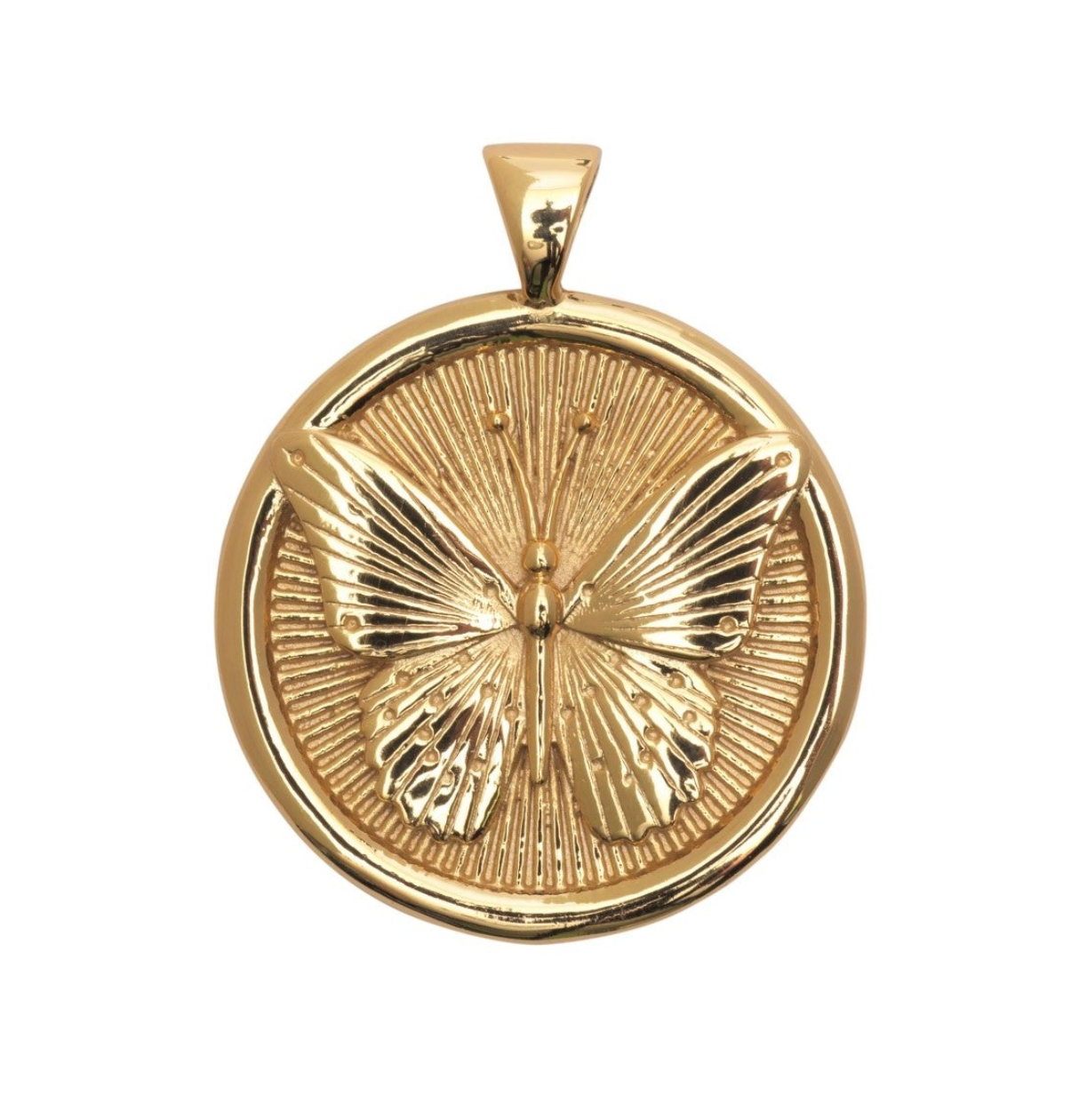Original Pendant Coin Butterfly