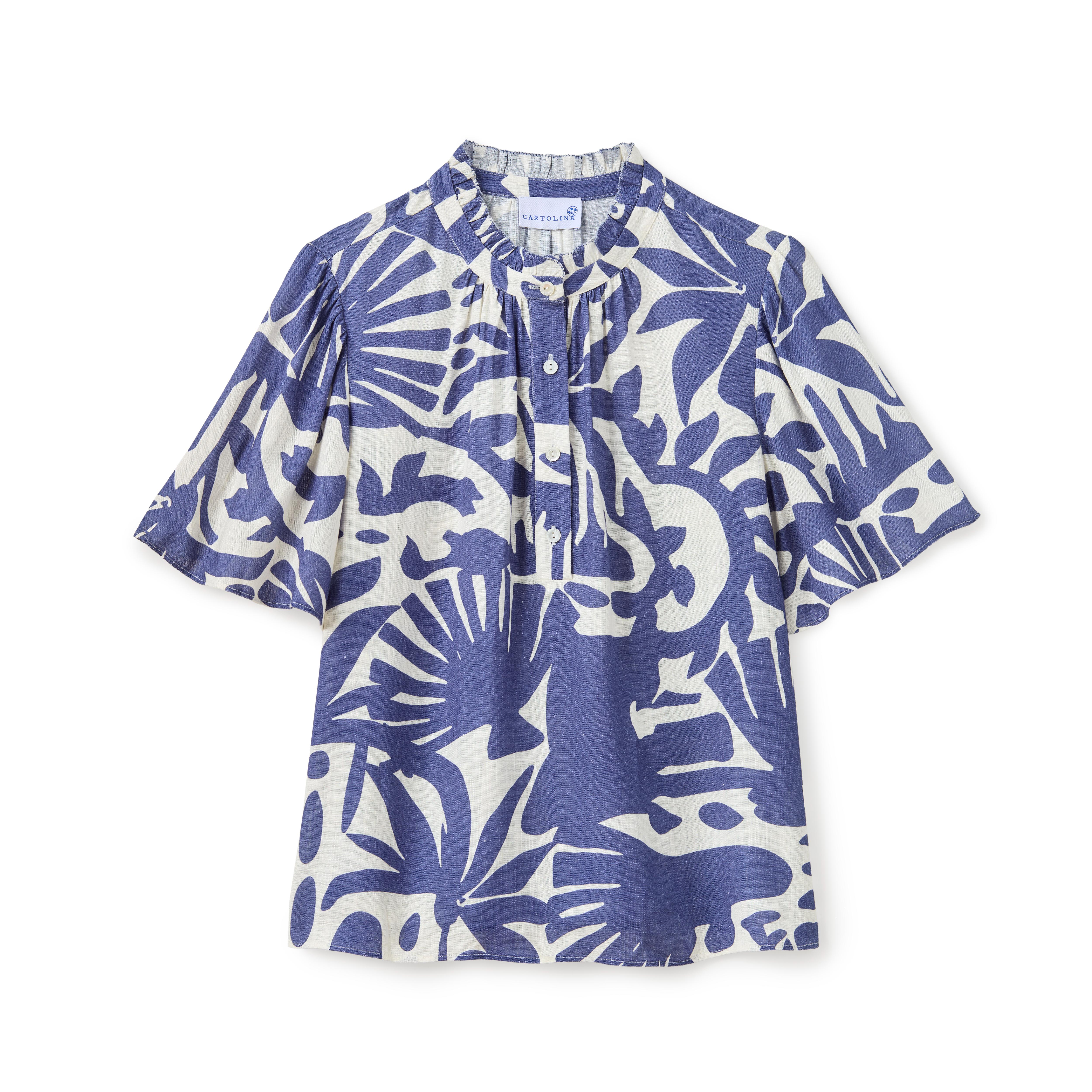SU26 Emery Top Parrish Geo Print Coastal