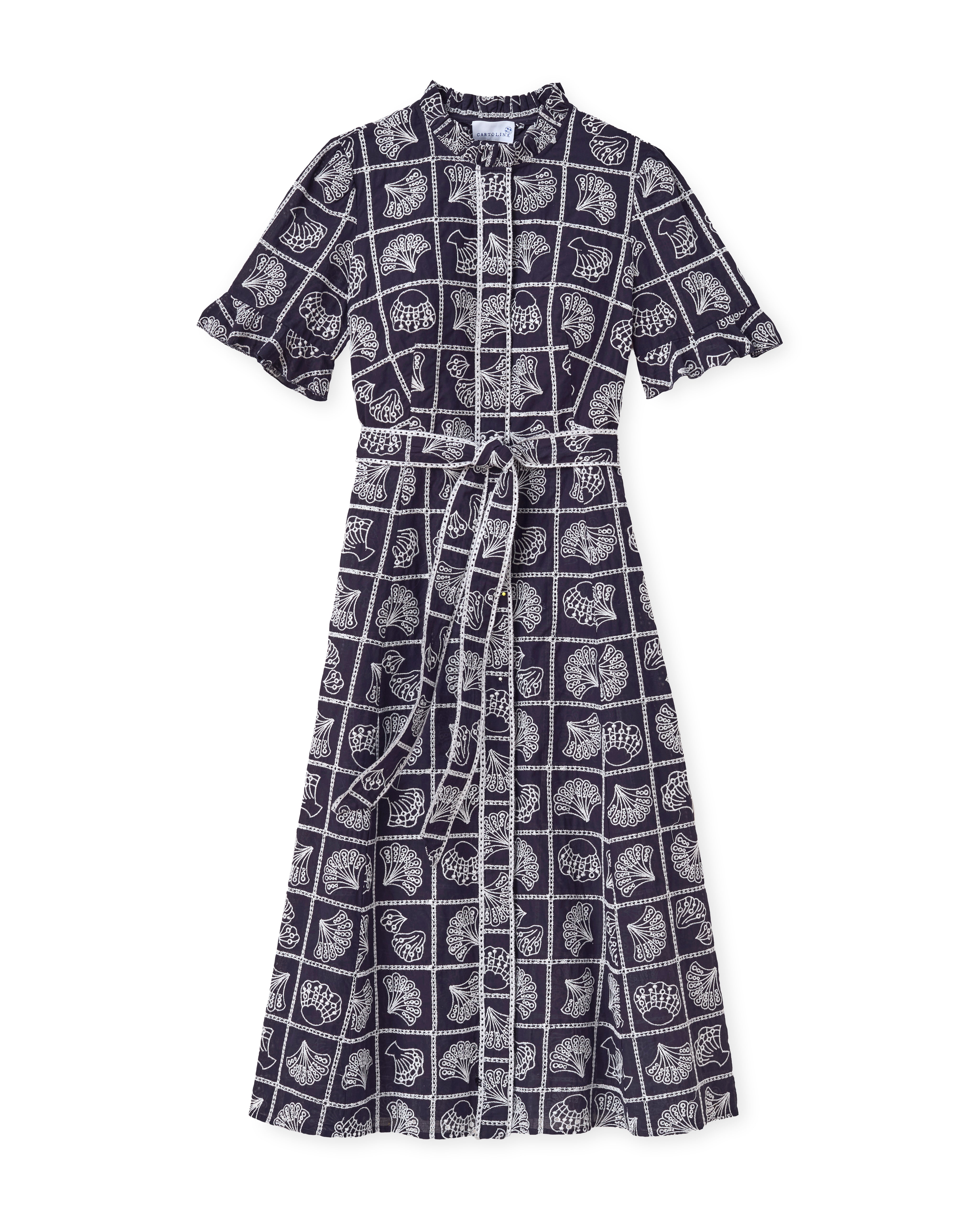 SU26 Aria Midi Dress-Midnight Blue